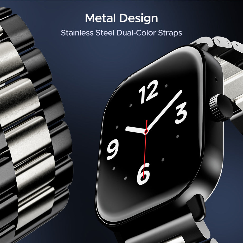 boAt Wave Spectra | Smartwatch with 2.04" AMOLED Display, Animated Watch Faces, 100+ Sports Modes, IP68 Dust Resistance