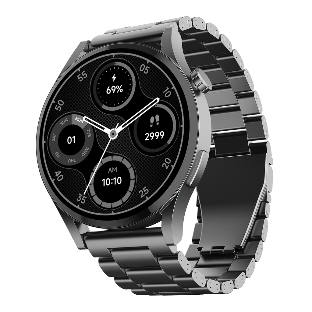 boAt Lunar Embrace | Smartwatch with 1.51" (3.83 cms) round AMOLED Display, Functional Crown, 100+ Sports Modes, IP68 rating