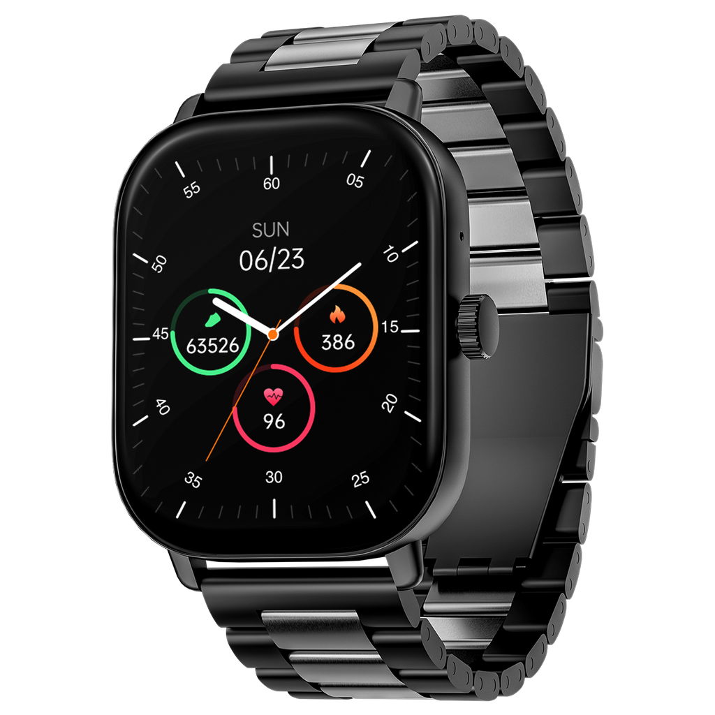 boAt Wave Spectra | Smartwatch with 2.04" AMOLED Display, Animated Watch Faces, 100+ Sports Modes, IP68 Dust Resistance