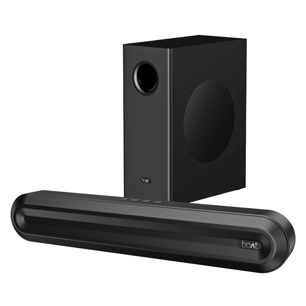 boAt Aavante 2.1 300 | Soundbar with 40W RMS, Wired Subwoofer & Multi-Connectivity