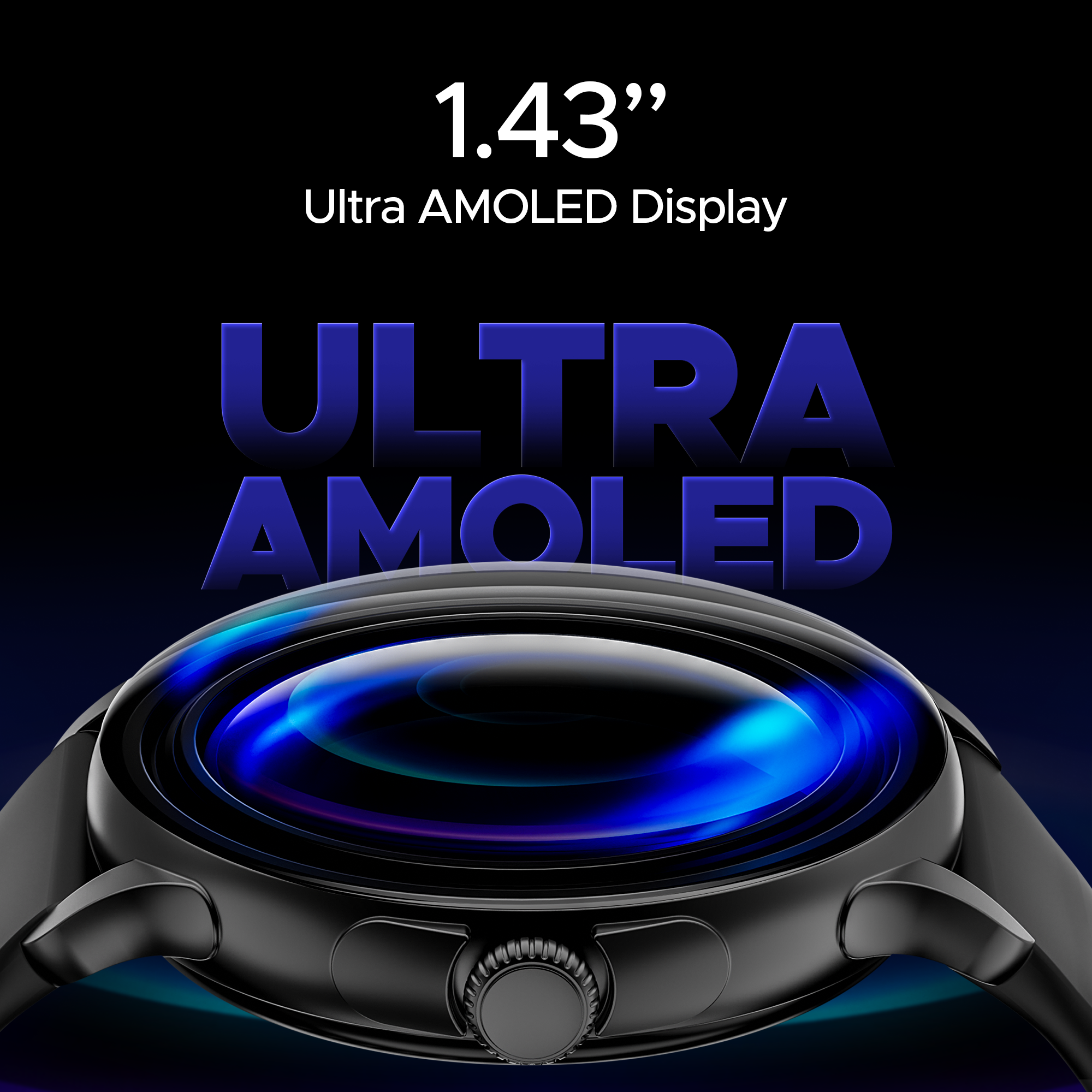boAt Lunar Oasis | Smartwatch with 1.43" AMOLED Display, Turn-By-Turn Navigation, Dynamic User Interface, QR Tray