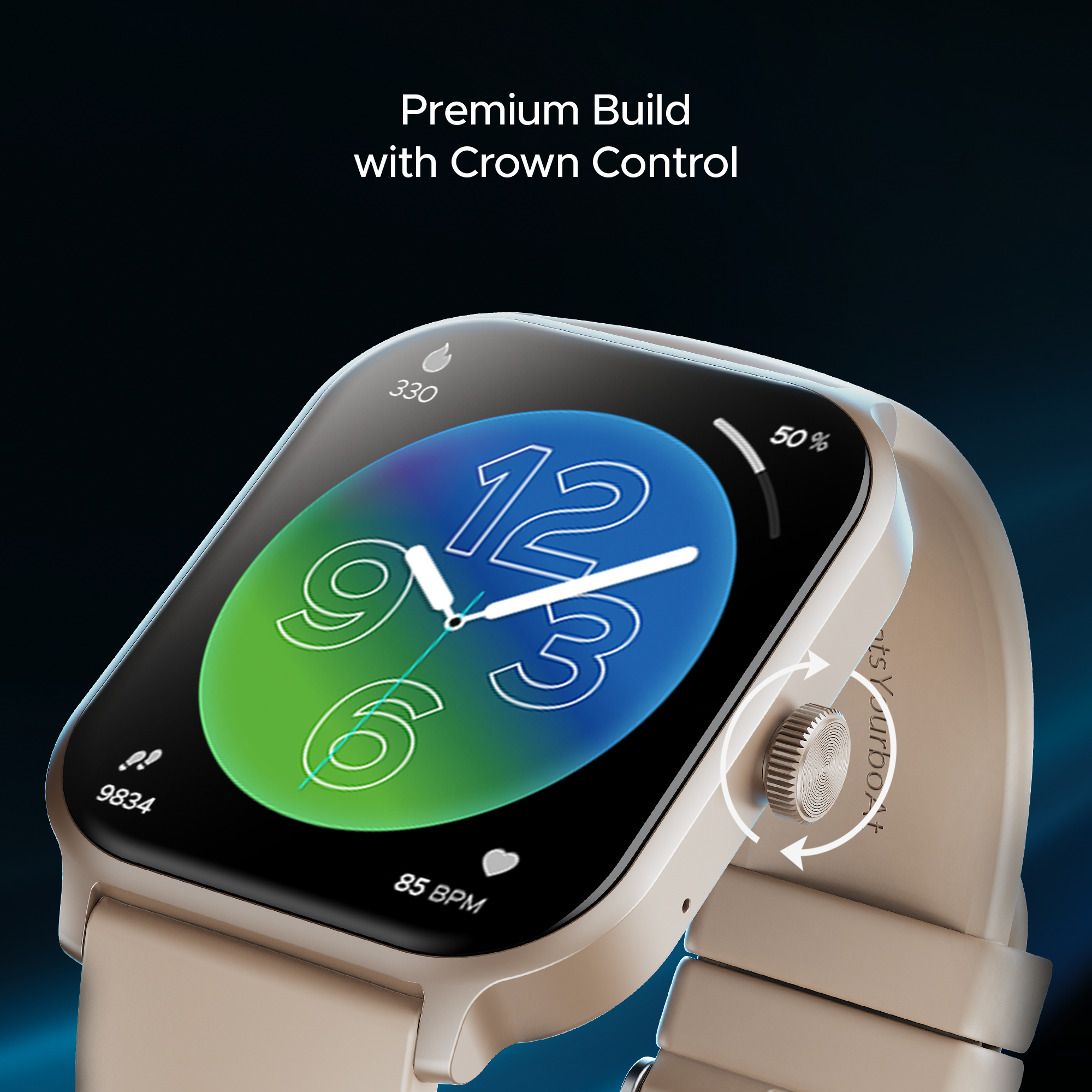 boAt Storm Call 3 Plus | Smartwatch with 1.96" HD Display, BT Calling, 700+ Activity Modes, SOS feature, Functional Crown