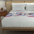 Divine Collection - Cotton Bedsheet With 2 Pillow Covers, Binary Mauve