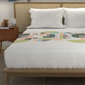 Divine Collection - Cotton Bedsheet With 2 Pillow Covers, Binary Green