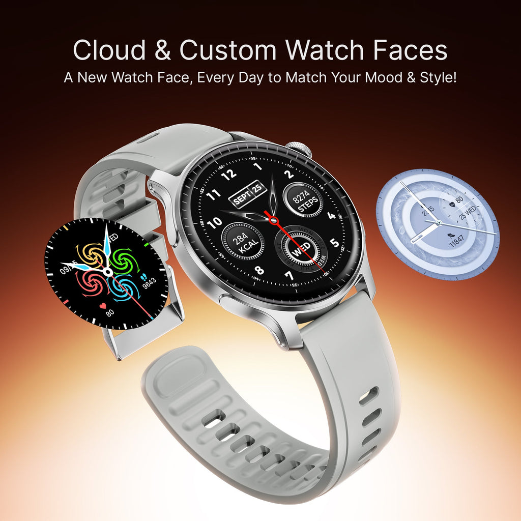 boAt Ultima Prime | Smartwatch with 1.43" AMOLED Display, Cloud Watch Faces, Emergency SOS, BT Calling, Functional Crown