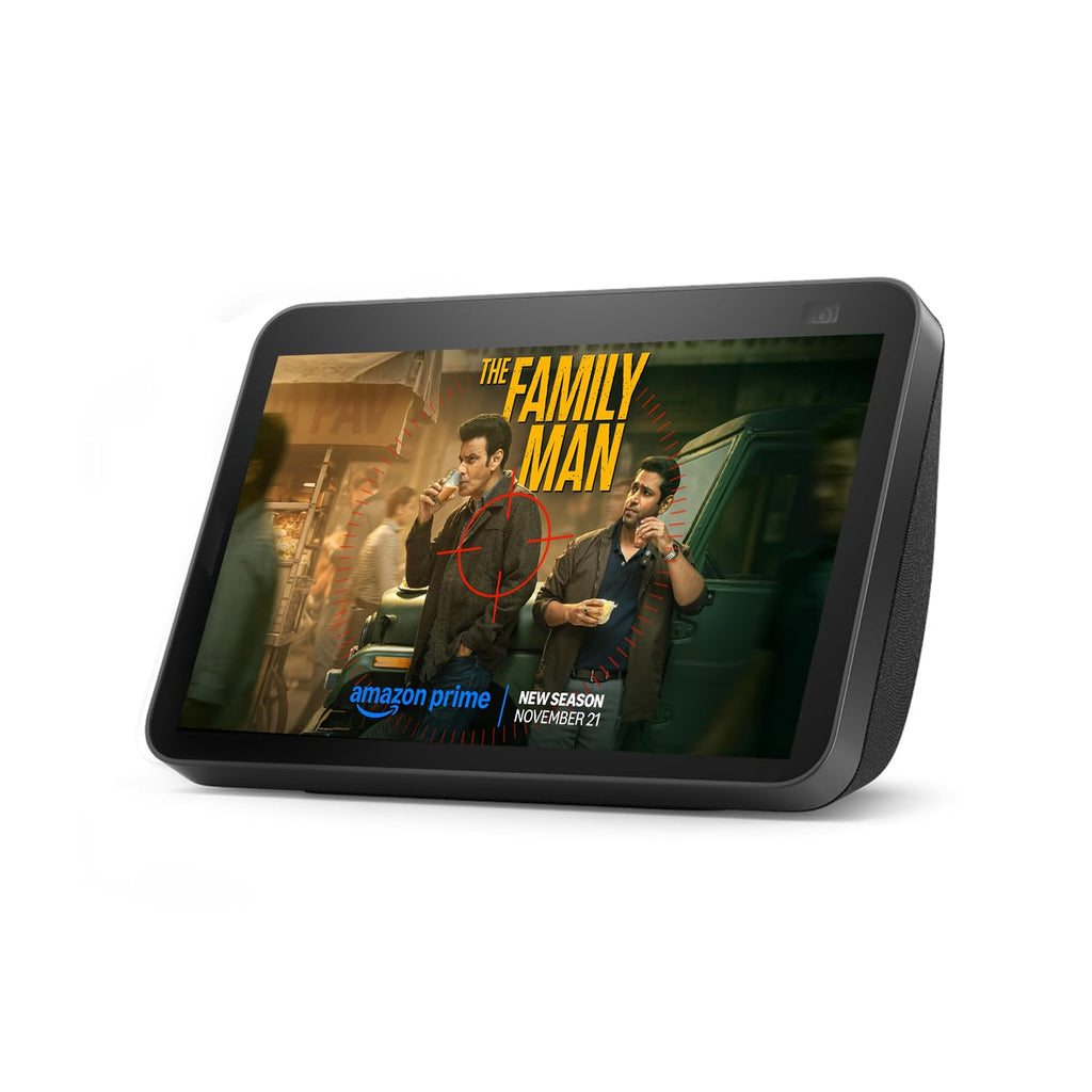 Amazon Echo Show 8 (2nd Gen) - Smart speaker with 8" HD screen, stereo sound & hands-free entertainment with Alexa (Black)