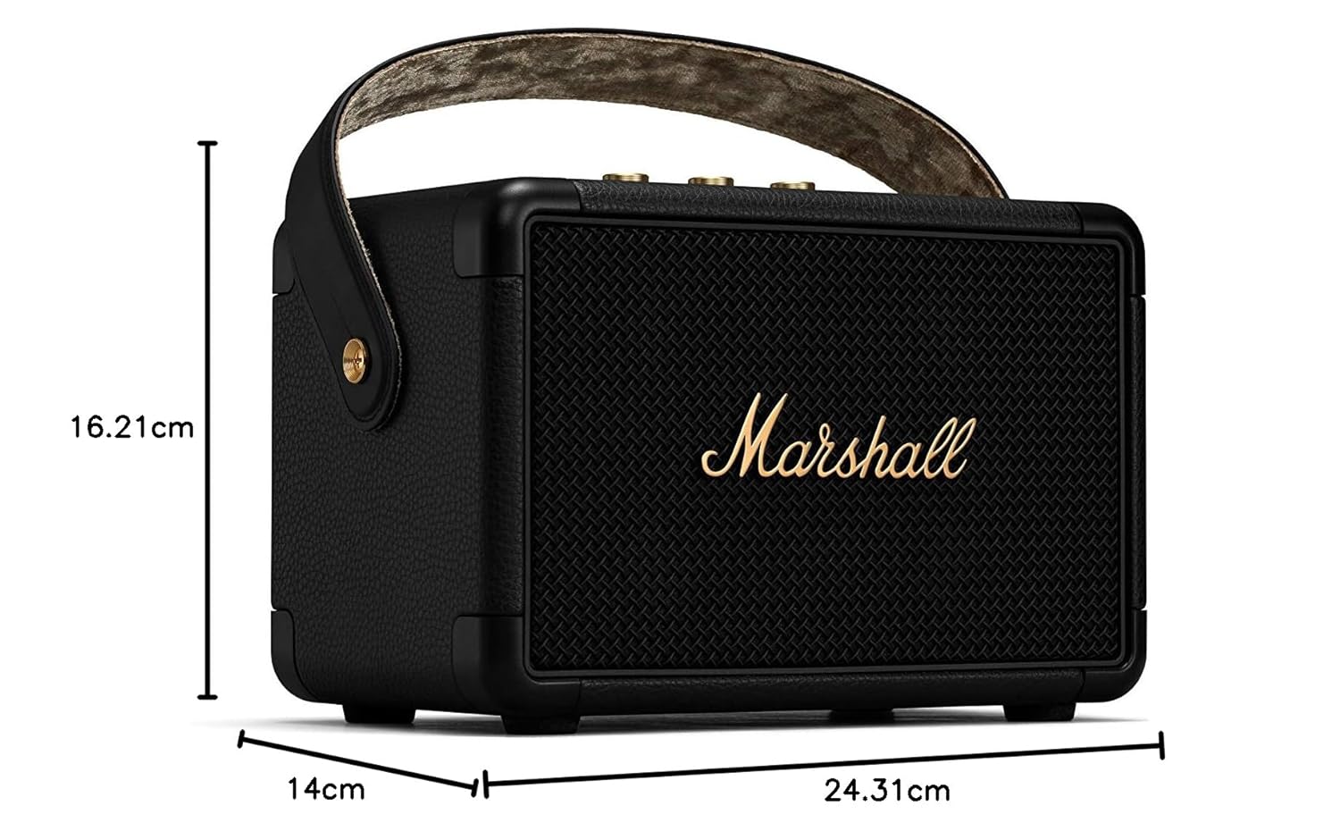 Marshall Kilburn II 36W Portable Bluetooth Speaker - Black & Brass