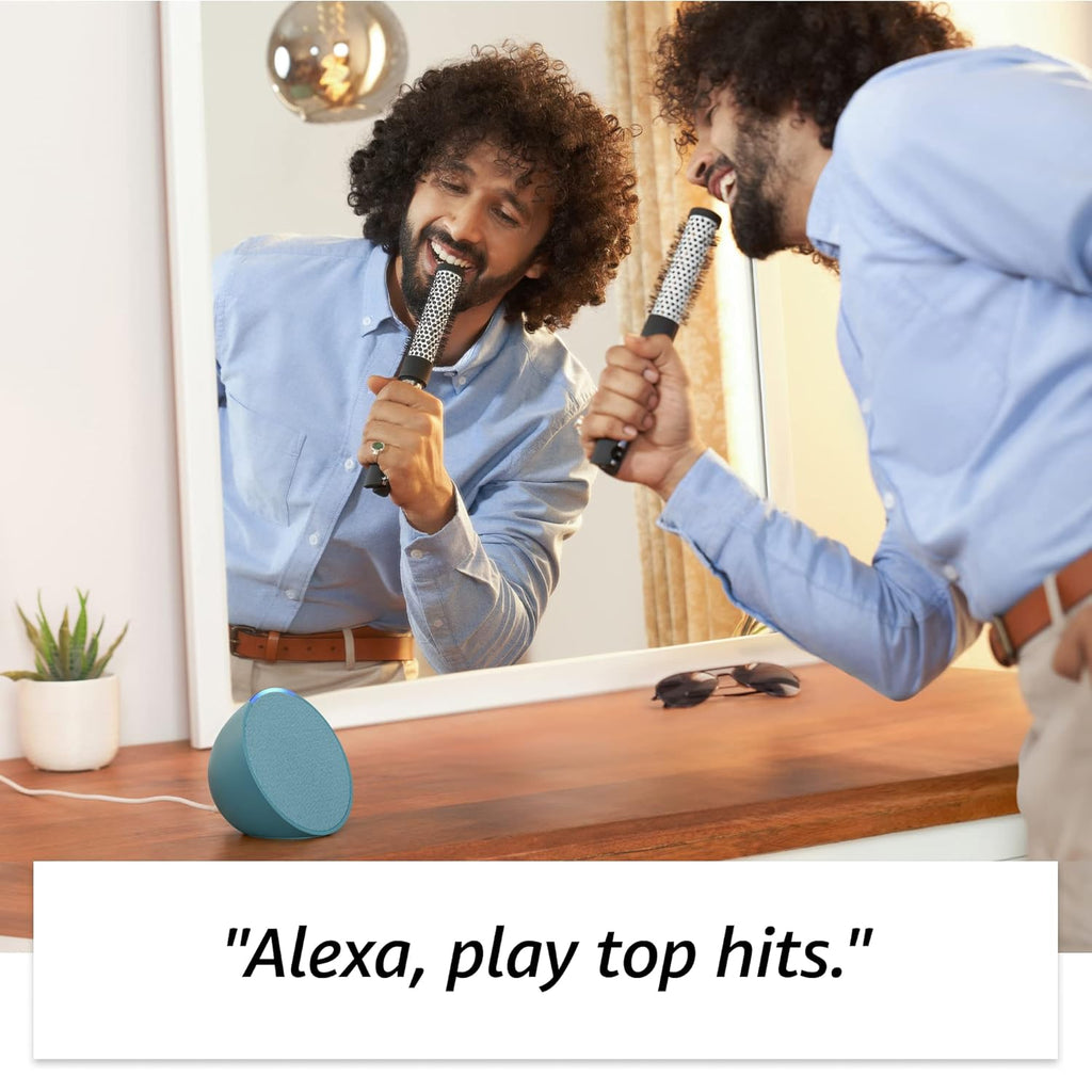Amazon Echo Pop | Smart speaker with Alexa and Bluetooth| Full sound, balanced bass, crisp vocals