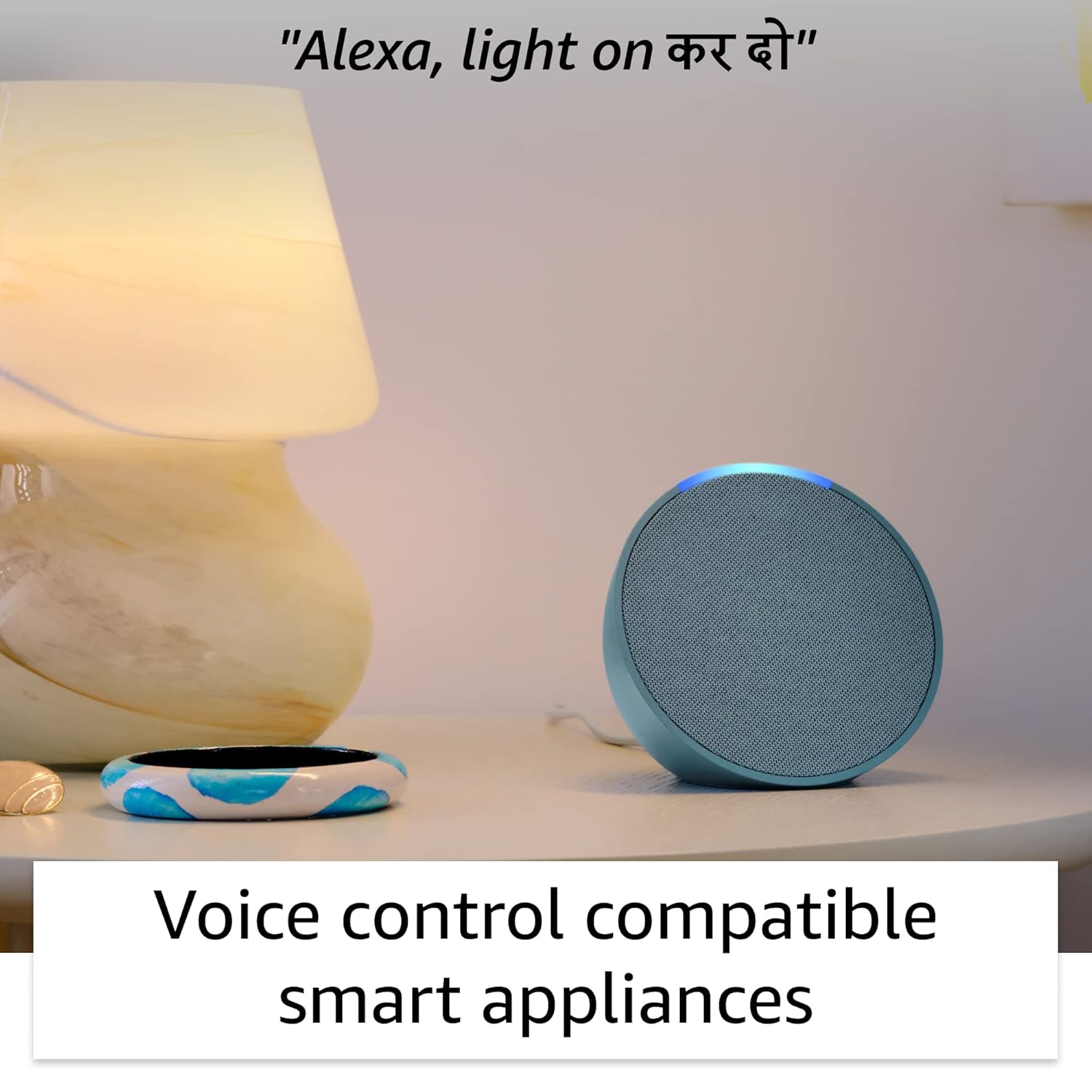 Amazon Echo Pop | Smart speaker with Alexa and Bluetooth| Full sound, balanced bass, crisp vocals