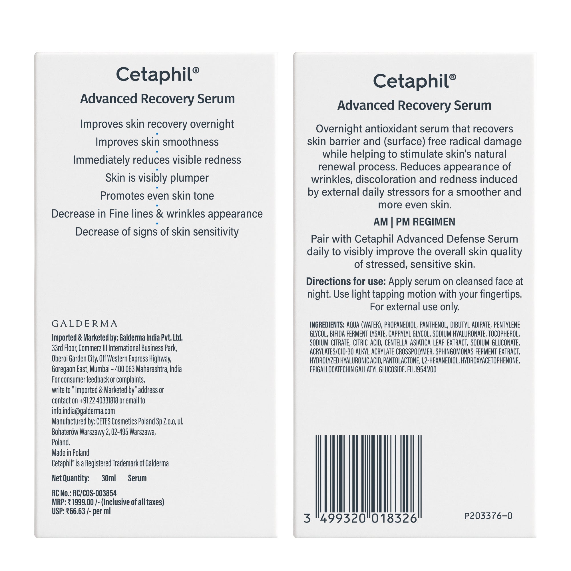 Cetaphil Advanced Recovery Serum 30ml