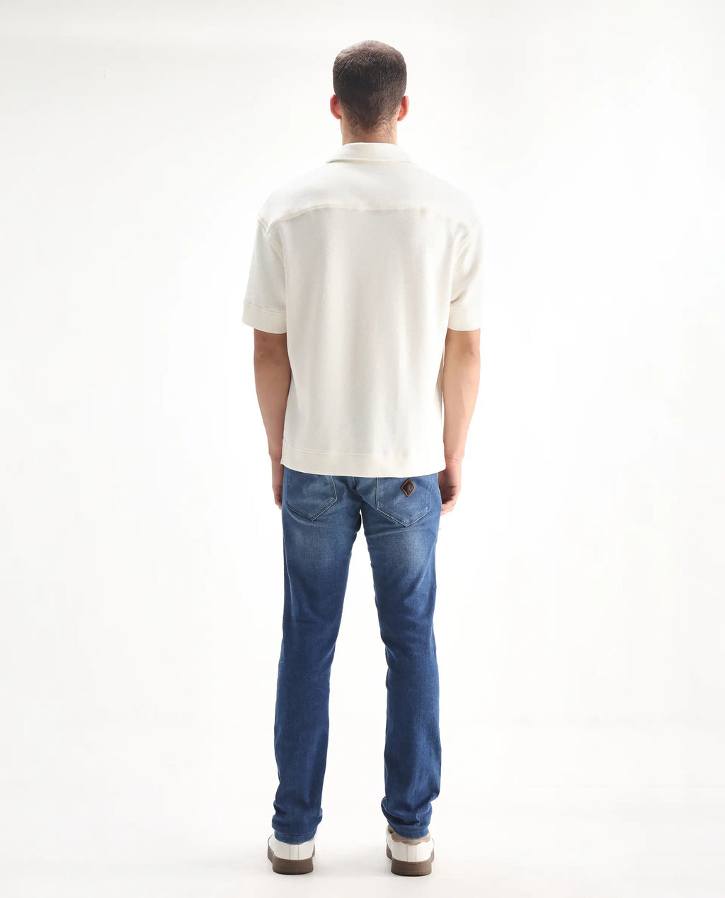 Rare Rabbit Men's Calca Blue Cotton Plain Hawk Slim Fit Jeans