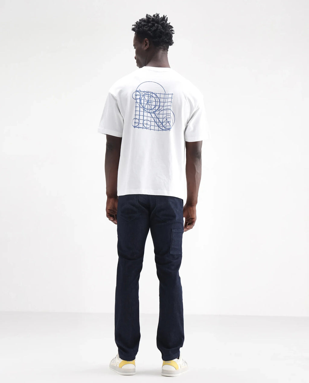 Rare Rabbit Men's Cardiff Blue Cotton Plain Hawk Slim Fit Jeans