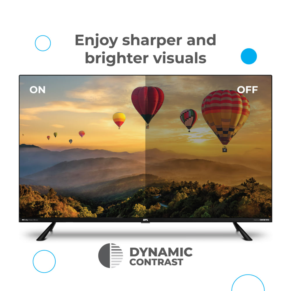 BPL 139.7 cm (55 inch) Onkyo Home Theatre QLED TV, Black, 55QF5540