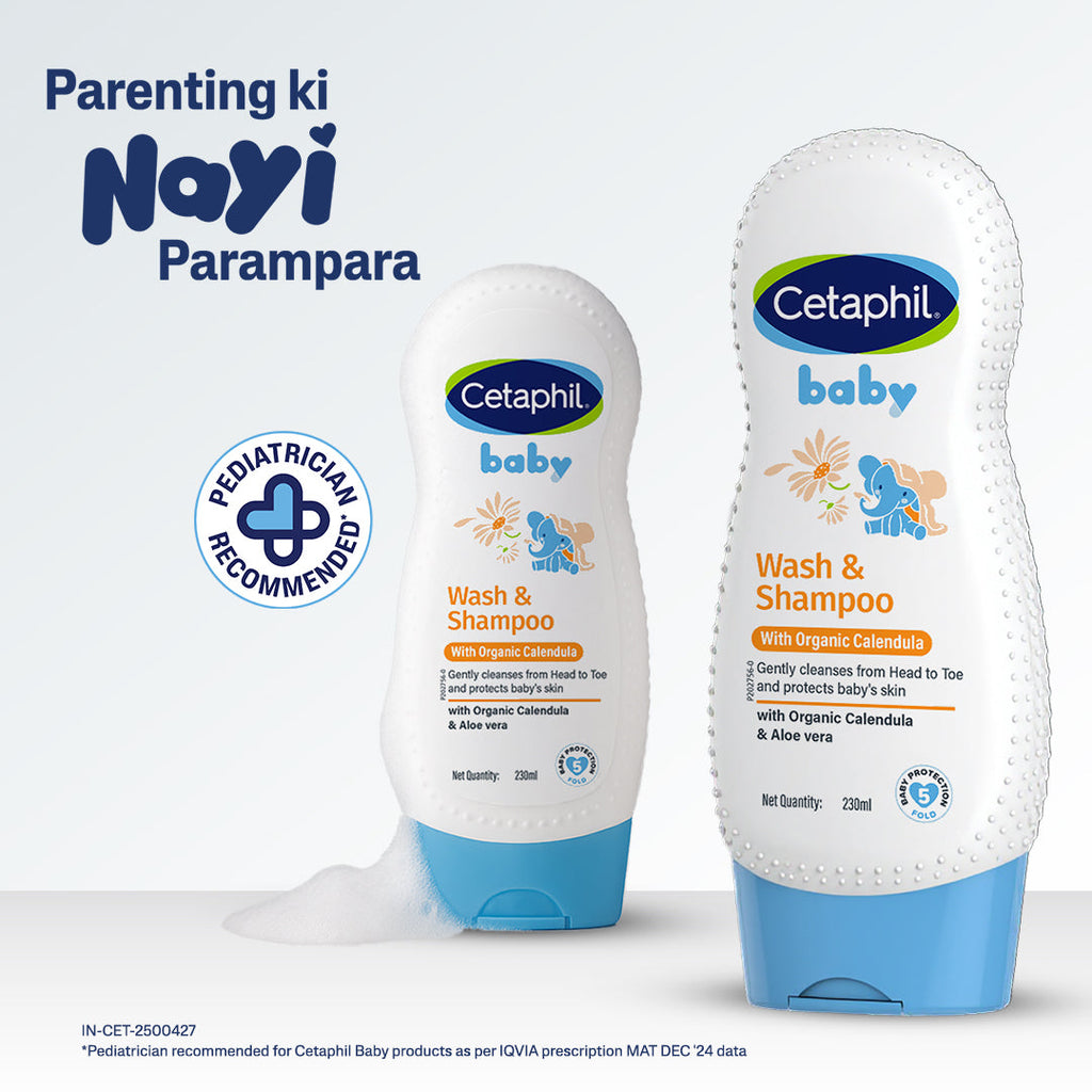 Cetaphil Baby Wash & Shampoo with Organic Calendula | Dermat Tested
