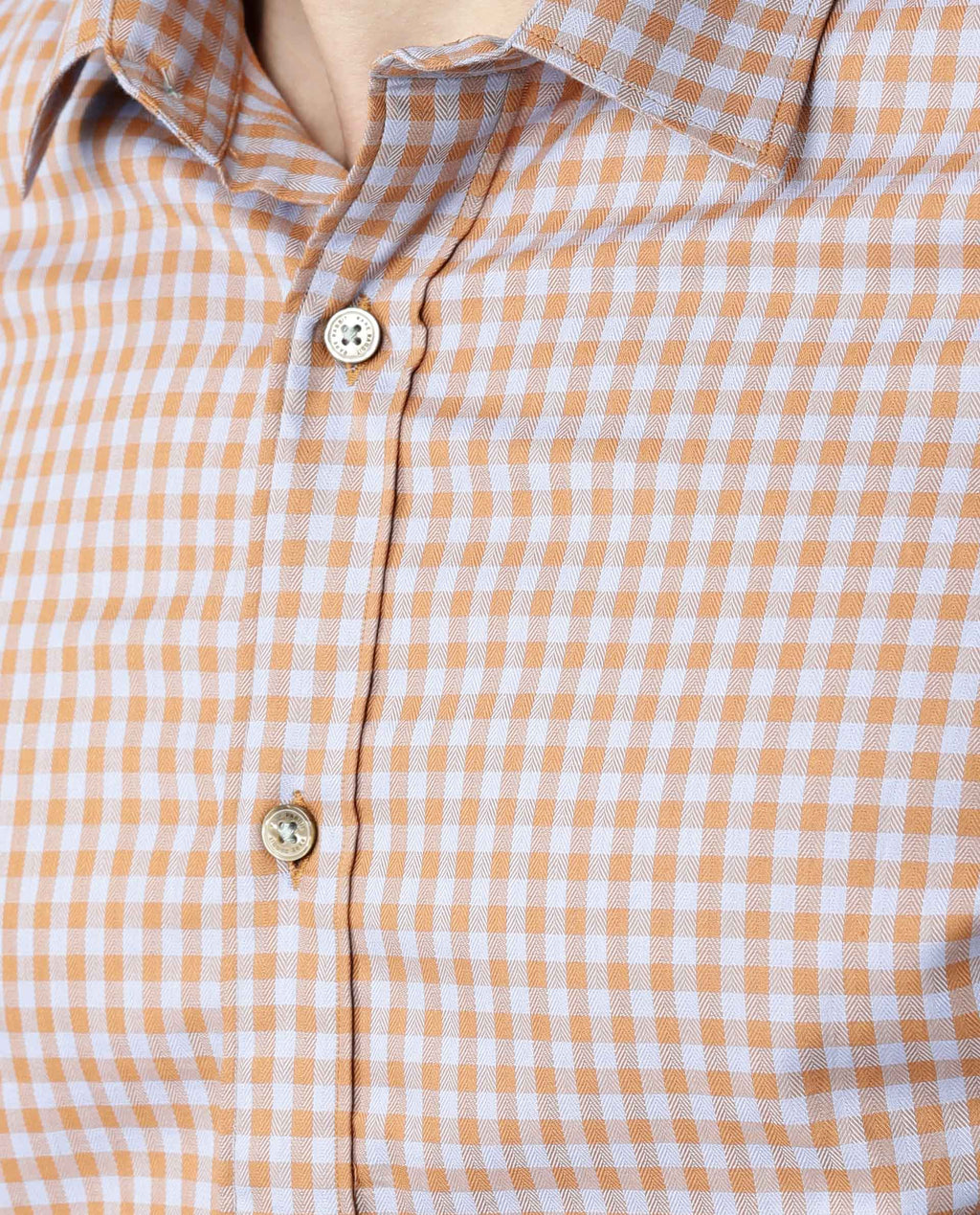 Rare Rabbit Men's Churn Mustard Cotton Checked Print Regular Fit Full Sleeve Spread Collar Shirt