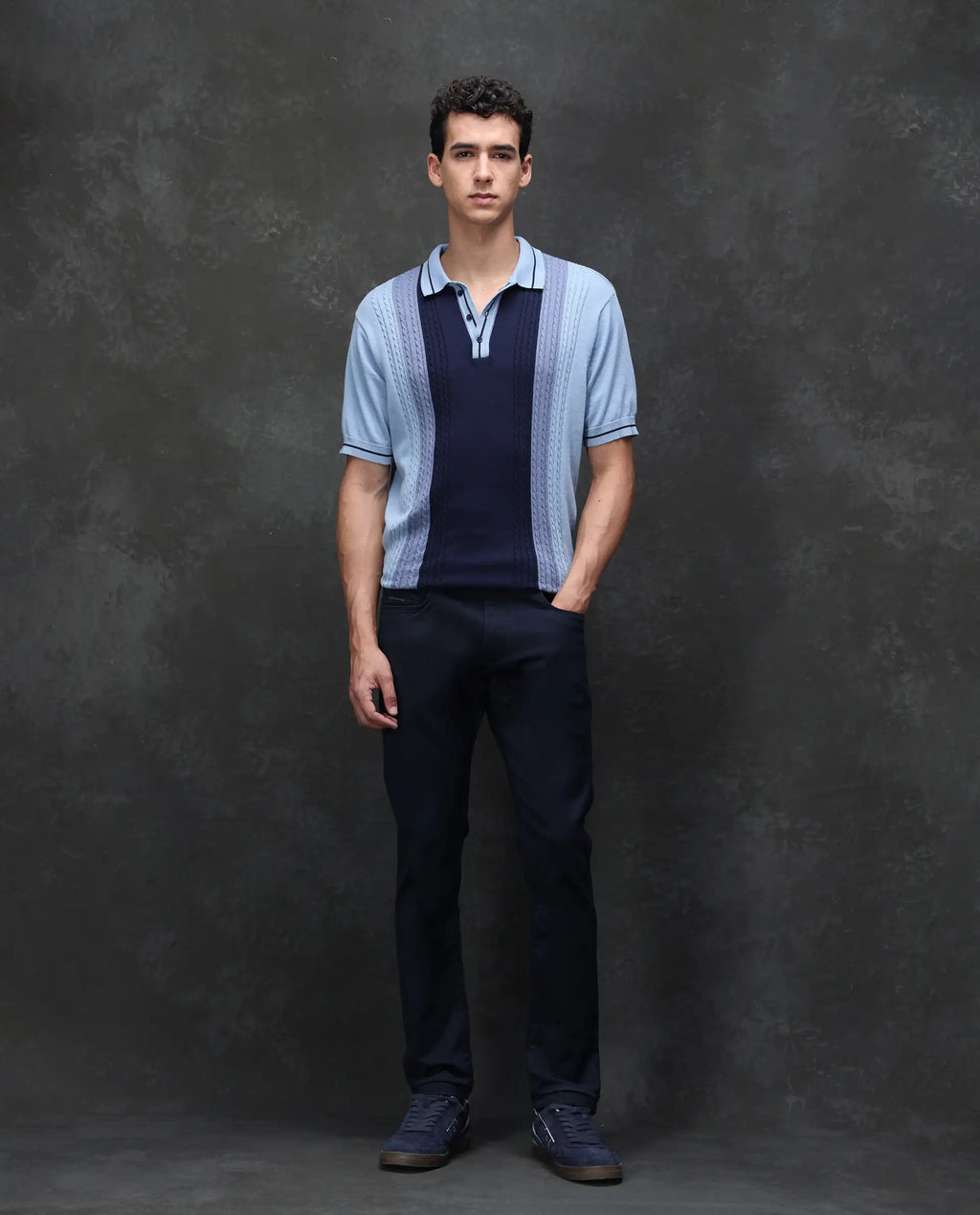 Rare Rabbit Men's Cordon Dark Navy Cotton Plain Hawk Slim Fit Jeans