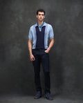 Rare Rabbit Men's Cordon Dark Navy Cotton Plain Hawk Slim Fit Jeans