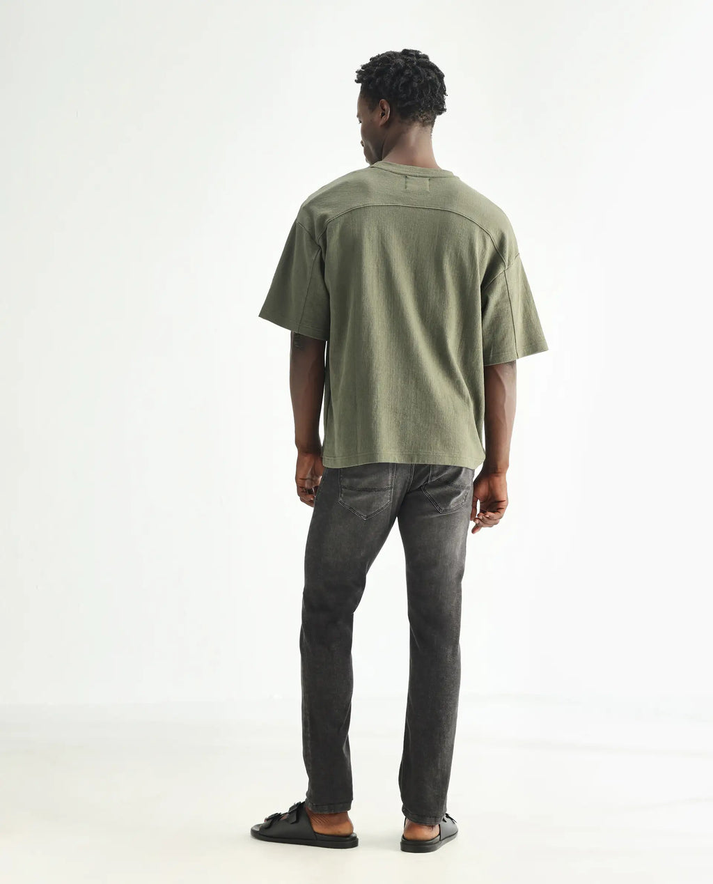 Rare Rabbit Men's Cosmog Black Cotton Plain Hawk Slim Fit Jeans
