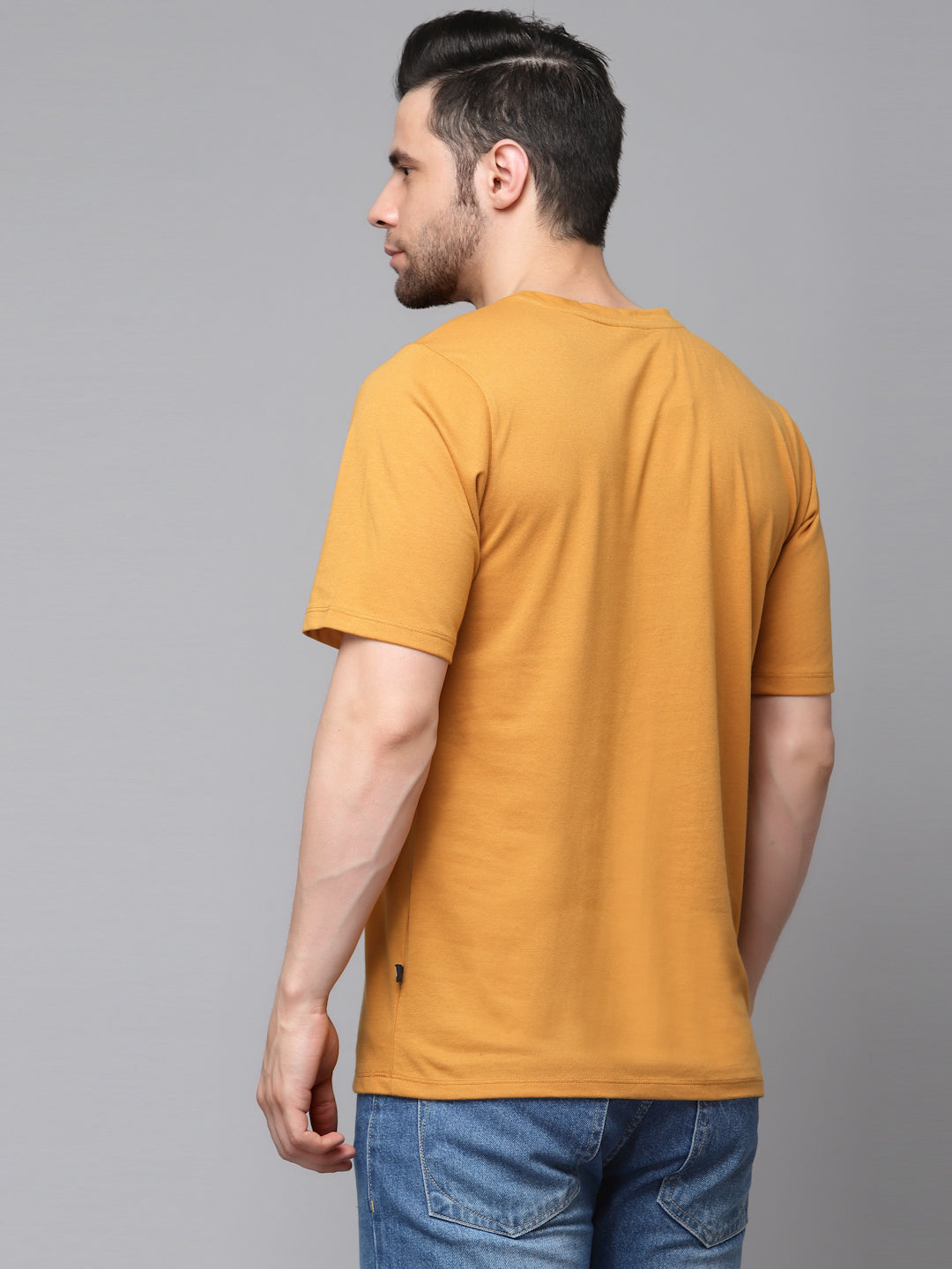 Men Printed Oversized Half Sleeves Round Neck Cotton T-Shirt