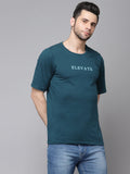Men Printed Oversized Half Sleeves Round Neck Cotton TShirt