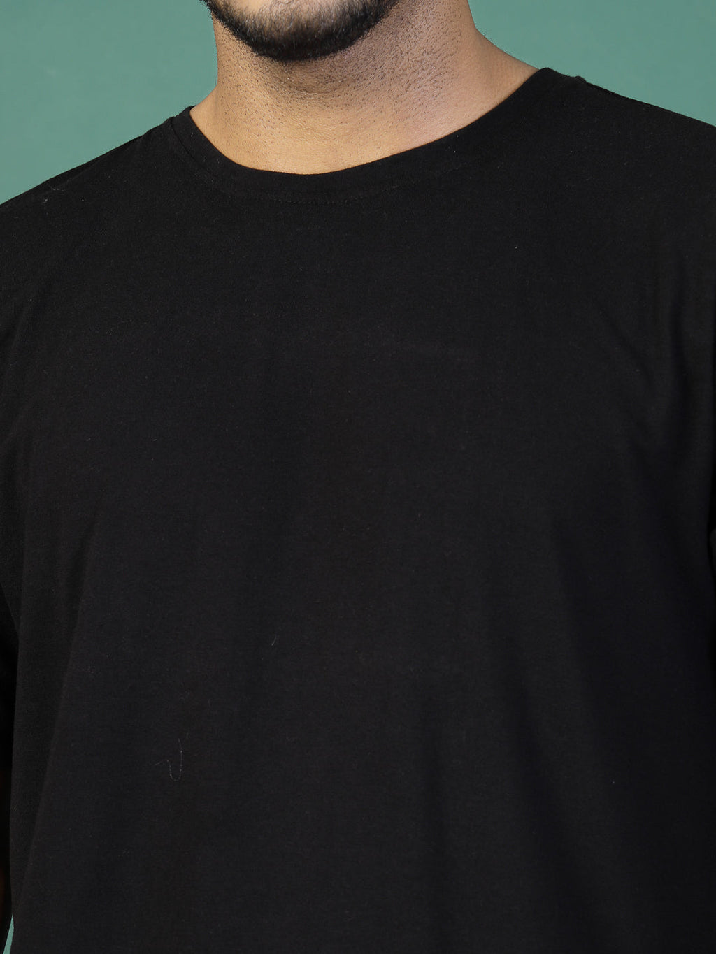 Men Black Oversized Printed T-shirt