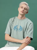 Men Bold Quirky Prints Oversized Terry Tees