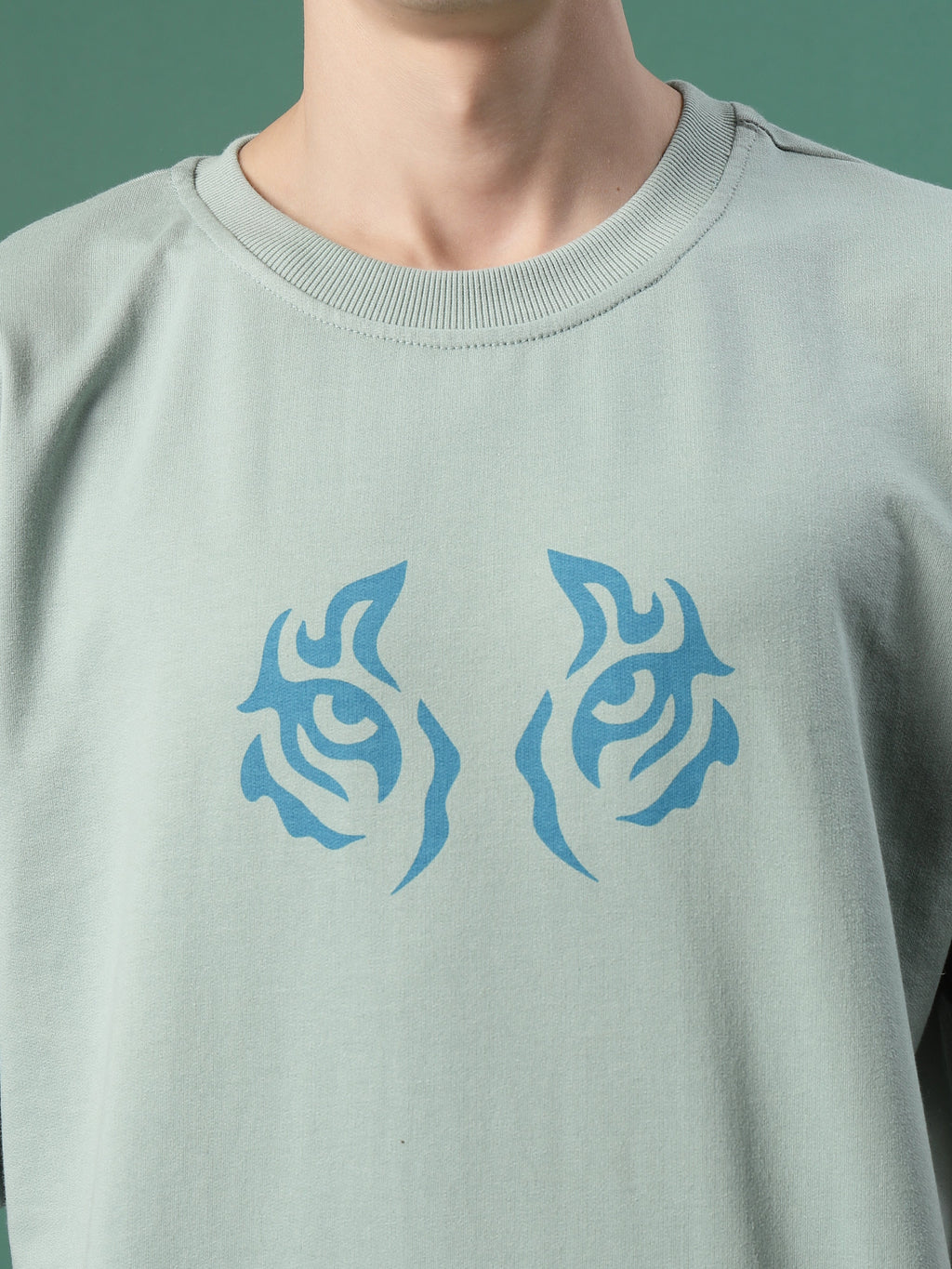 Men Bold Quirky Prints Oversized Terry Tees