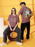 Men Cotton Fabric Terry Back Art T-Shirt