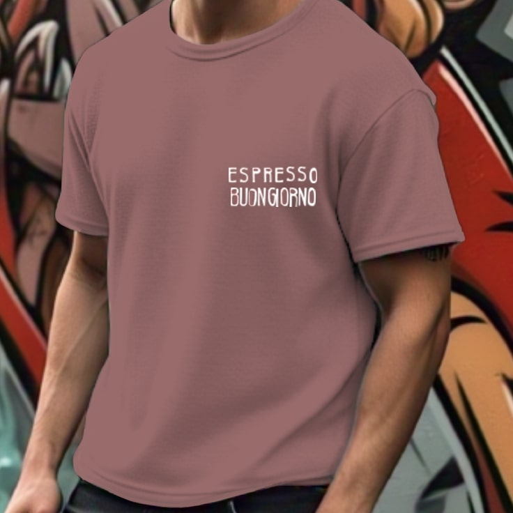 Men Mauve Typography Oversized T-Shirt