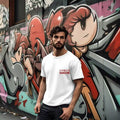 Men White Typography Oversized T-Shirt