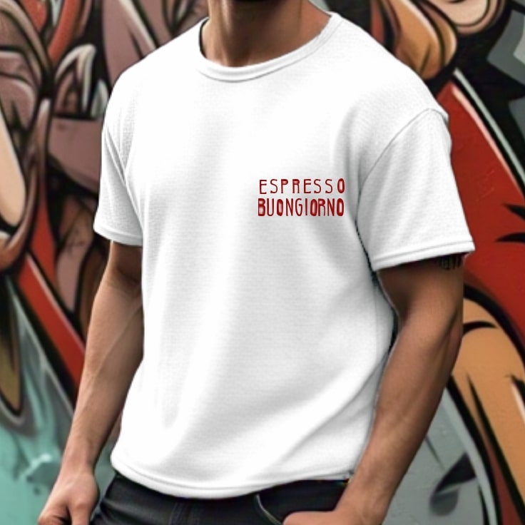 Men White Typography Oversized T-Shirt