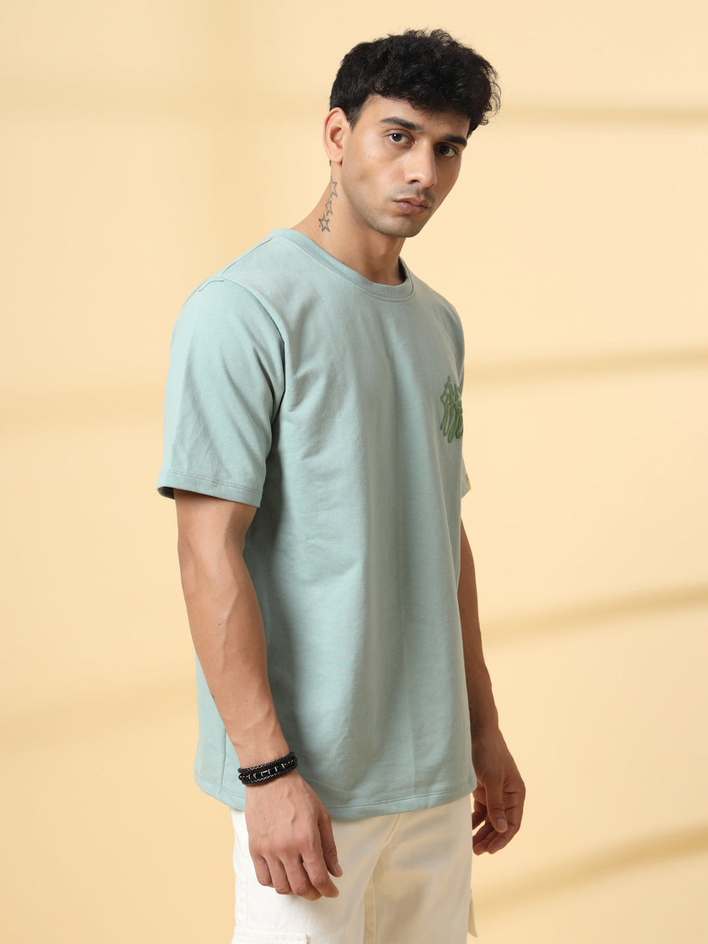 Men Jade Typography Oversized Tshirt