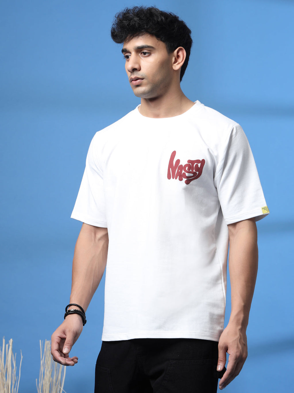 Men Jade Terry Oversized Printed Tshirt