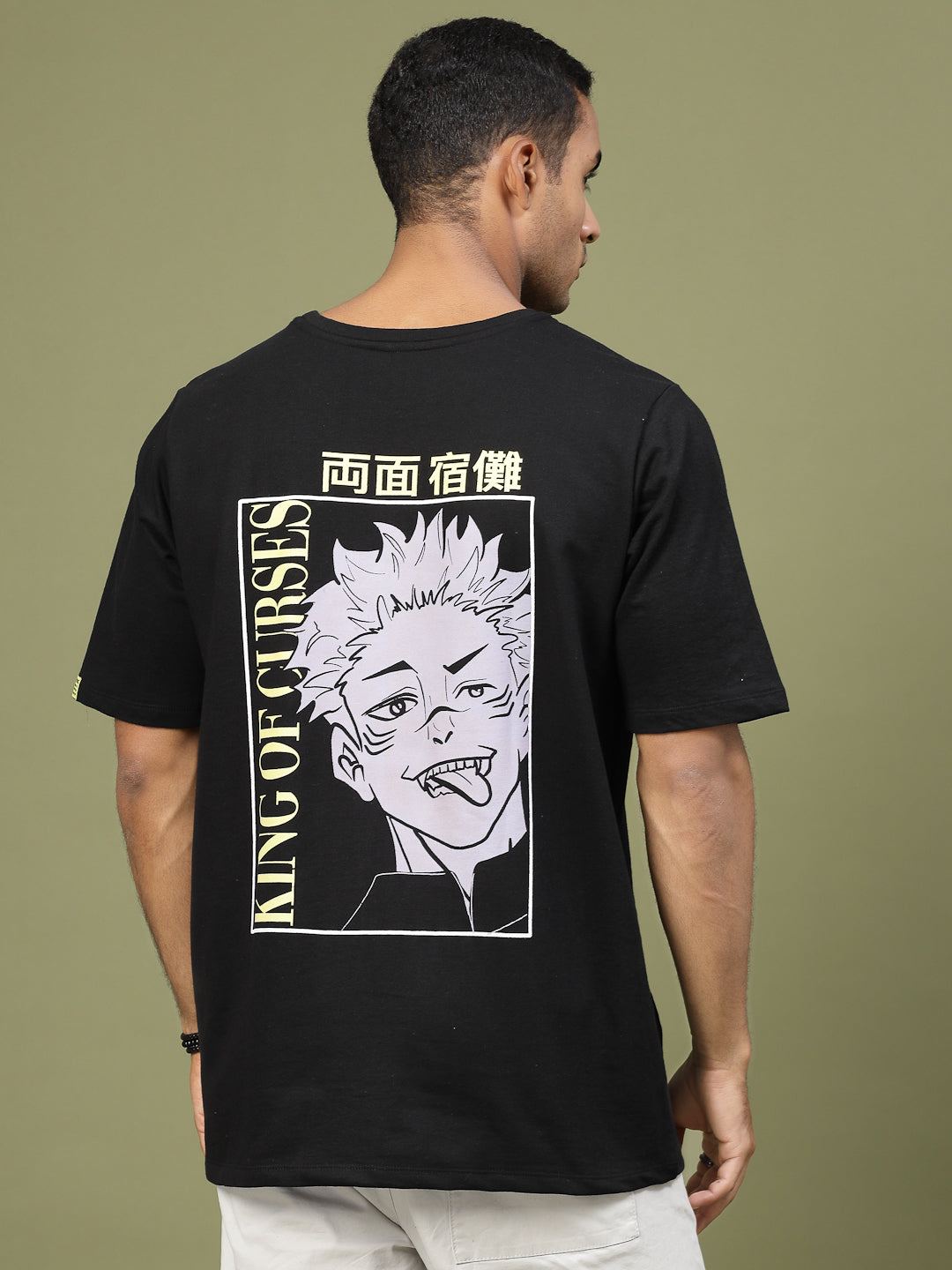 Men Oversized Curse King Anime Tshirt
