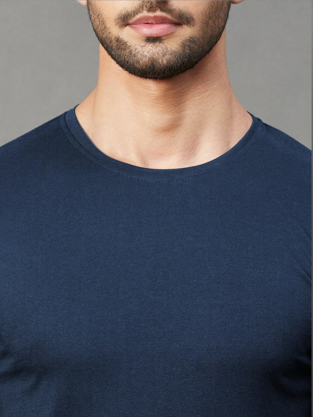 Men Navy   Cotton Jersy T-Shirt