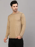 Men Poly Corduroy Round Neck TShirt