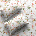 Regal Collection - Breathable 200 TC 100% Pure Cotton Bedsheet with Pillow Cover, Cherry Blossom- Peach