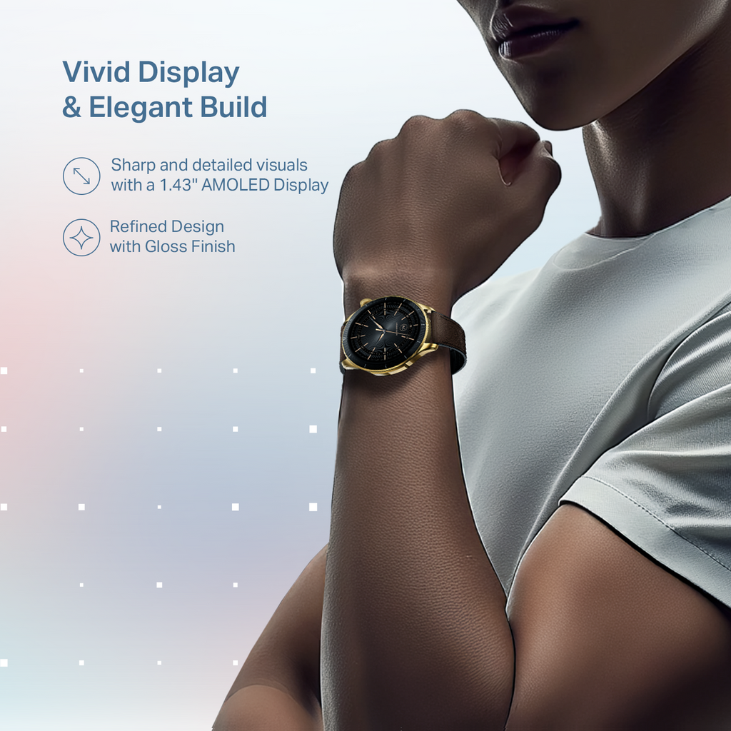 boAt Chrome Eon | Smartwatch with AI Coach, 1.43" AMOLED Display & Advanced S1 Processor