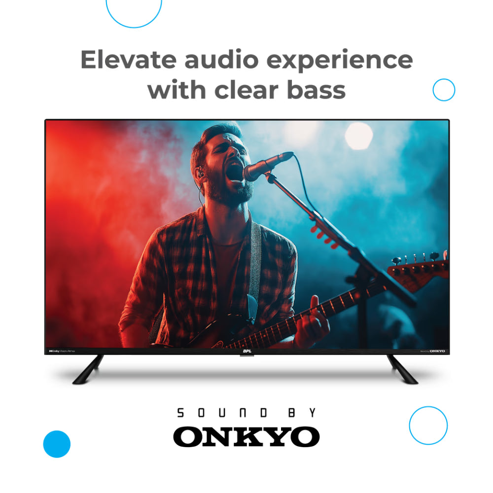 BPL 139.7 cm (55 inch) Onkyo Home Theatre QLED TV, Black, 55QF5540