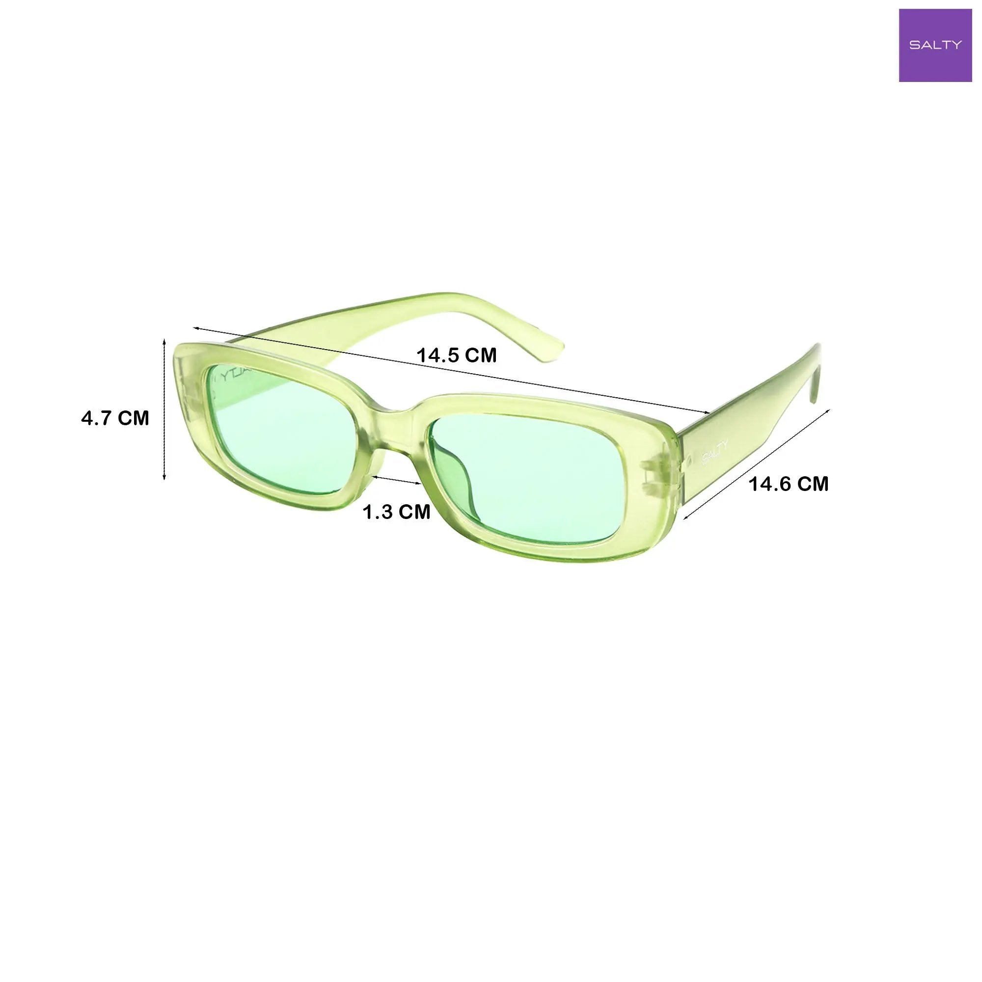 Cyberleaf Transparent Green Statement Shades