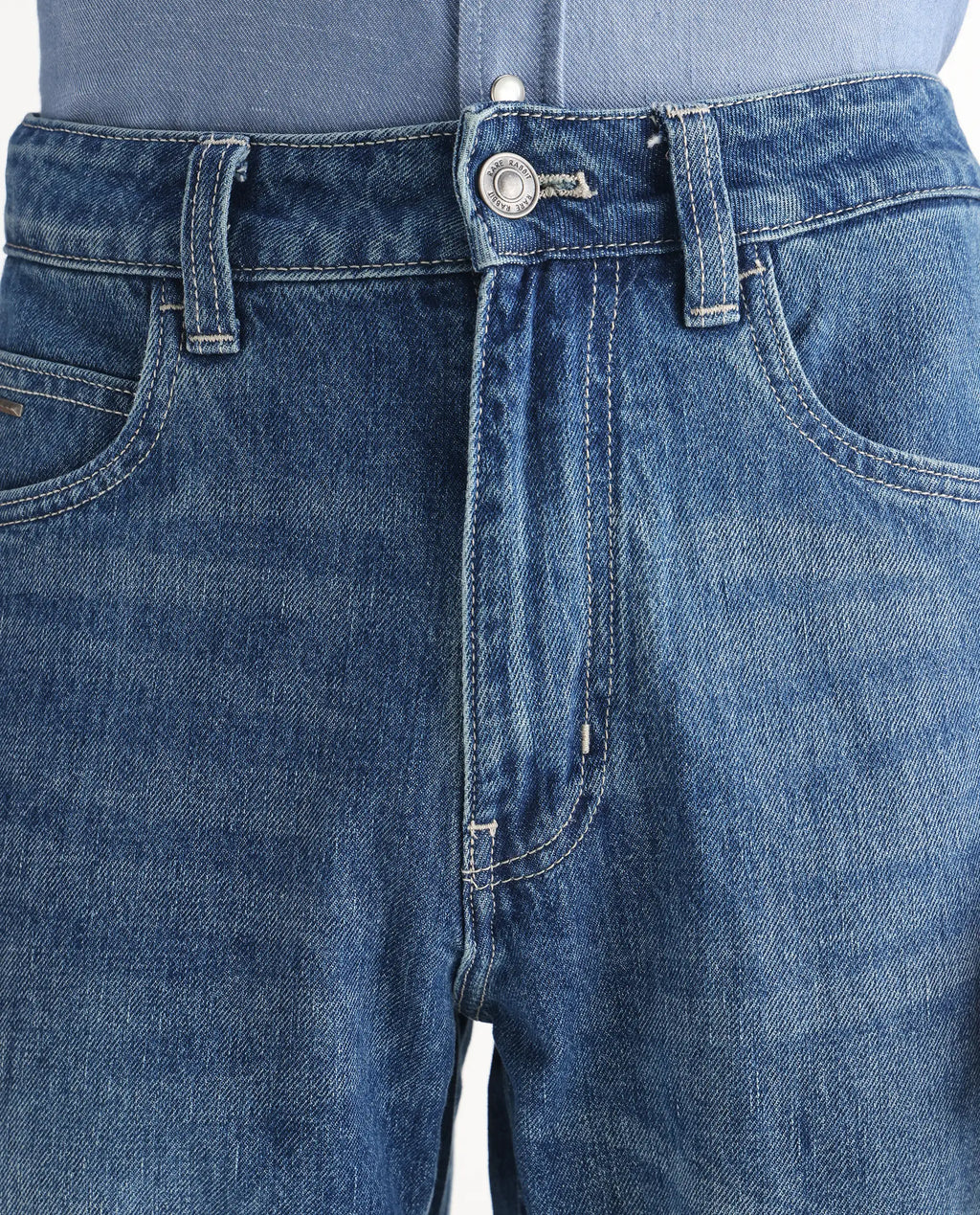 Rare Rabbit Men's Denis Blue Cotton Plain Morris Regular Fit Jeans