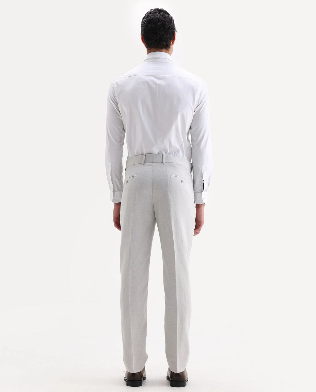 Rare Rabbit Men's Dex Beige Cotton Plain Regular Fit Trouser
