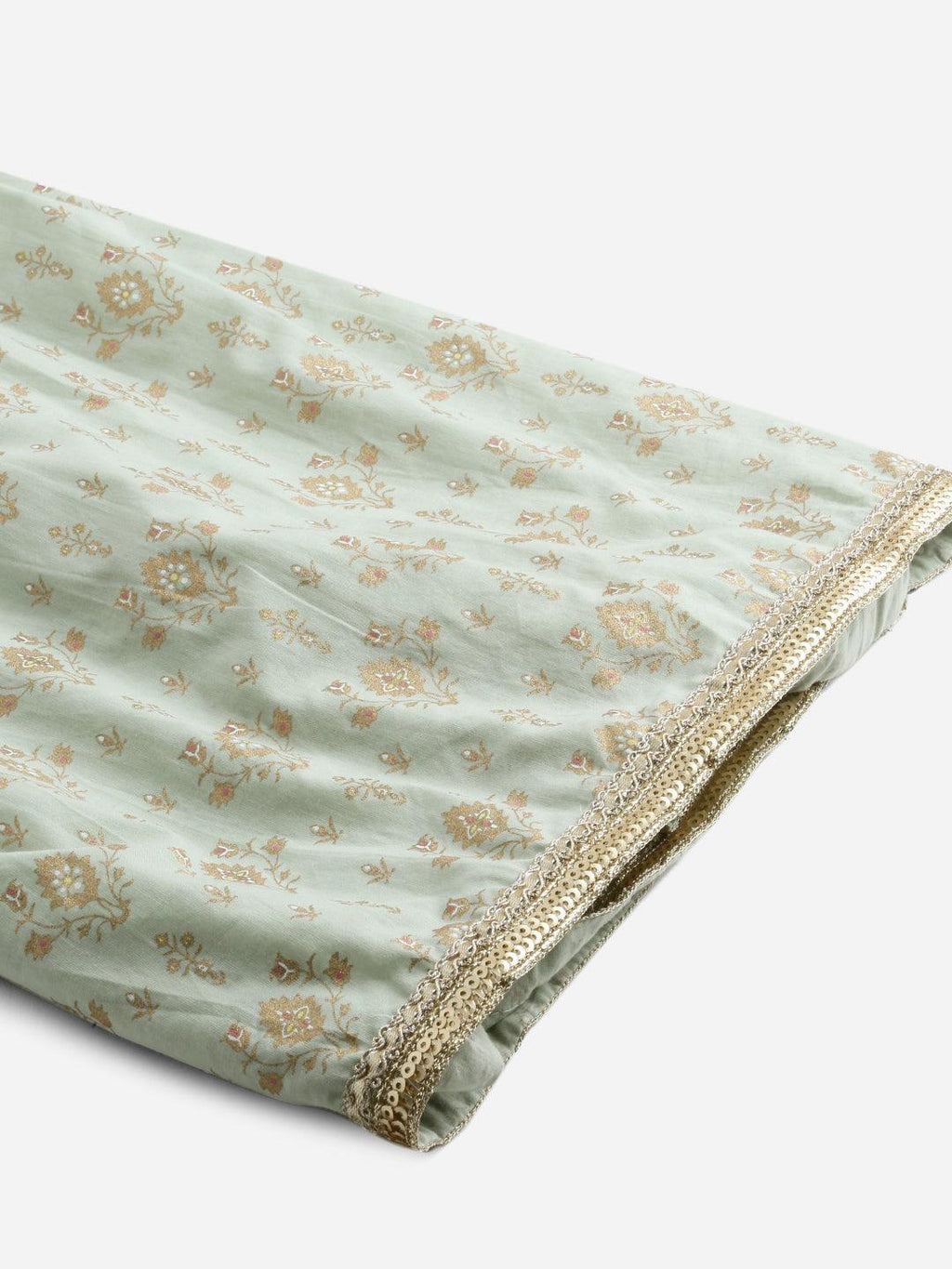 Divena Sea Green Golden Printed Kurta Sharara set with Dupatta