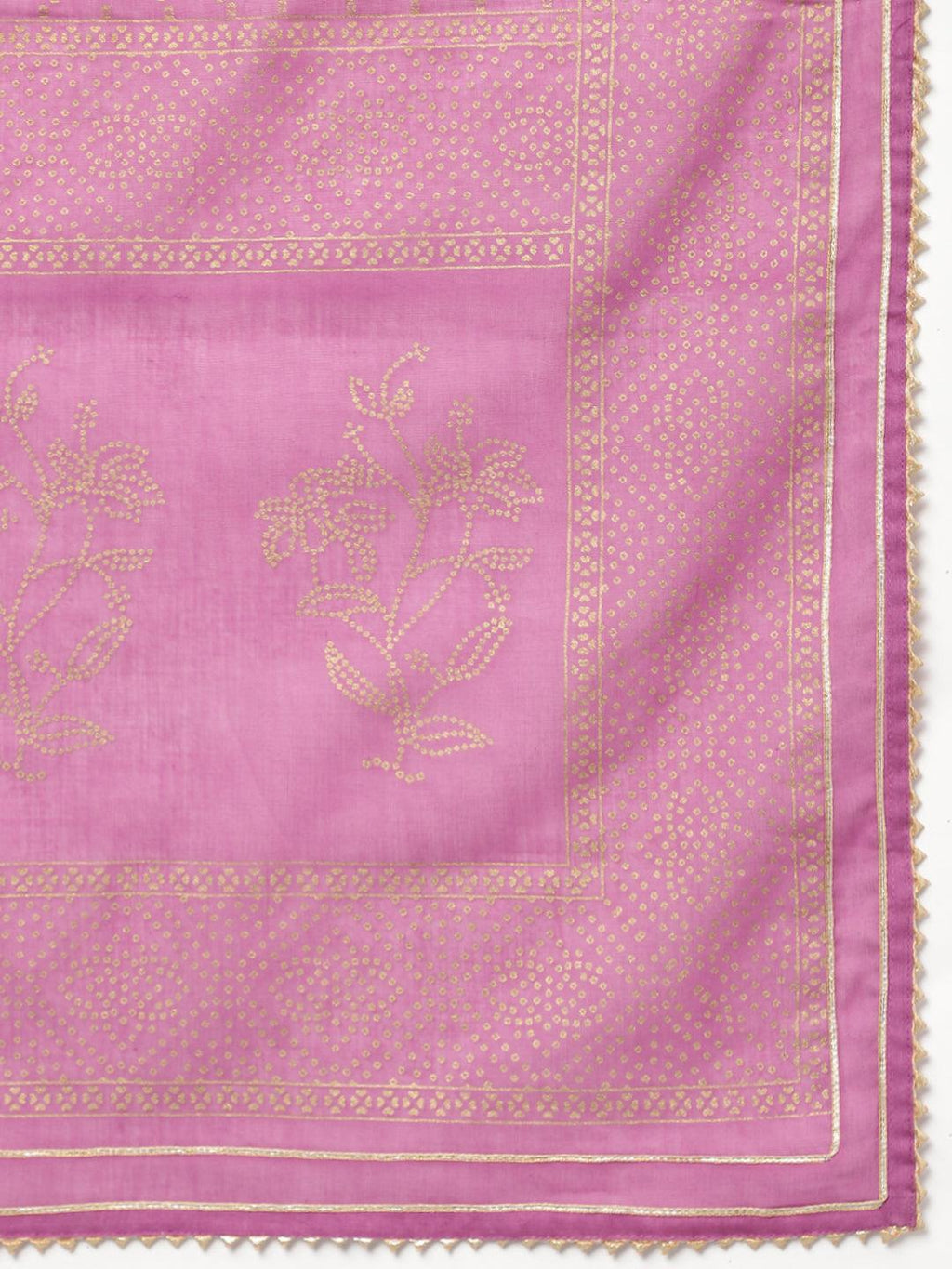 Divena Purple Foil Print Cotton Sharara Set with Dupatta