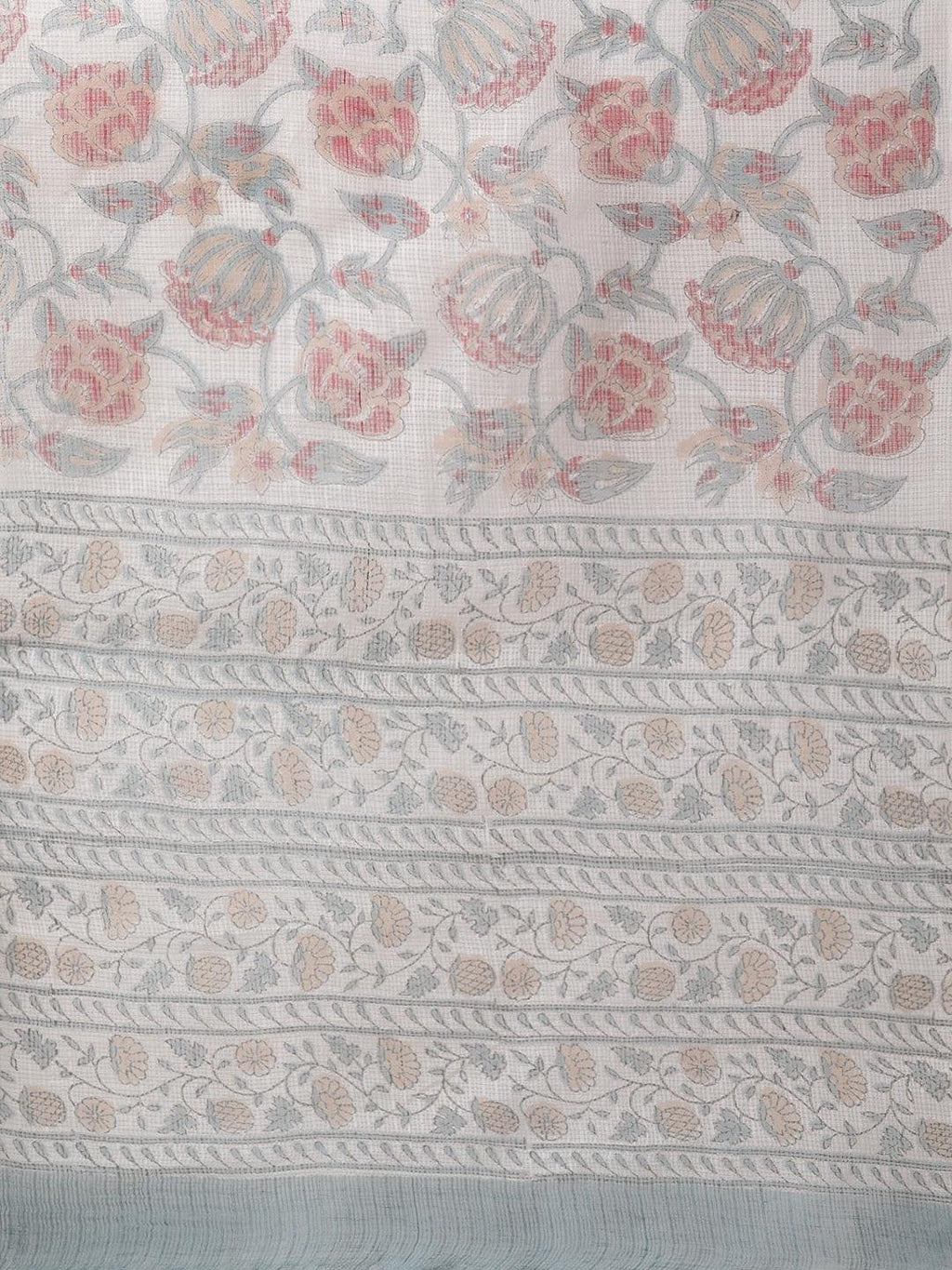 Divena Turquoise Blue Hand Block Printed Kurta Pant Set with Dupatta