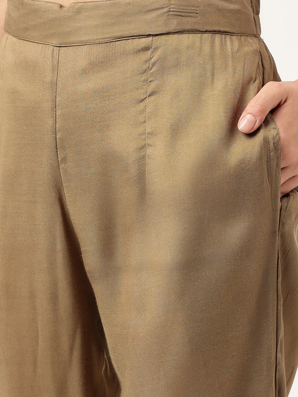 Divena Olive Embroidered Cotton Kurta Trouser with Dupatta Set