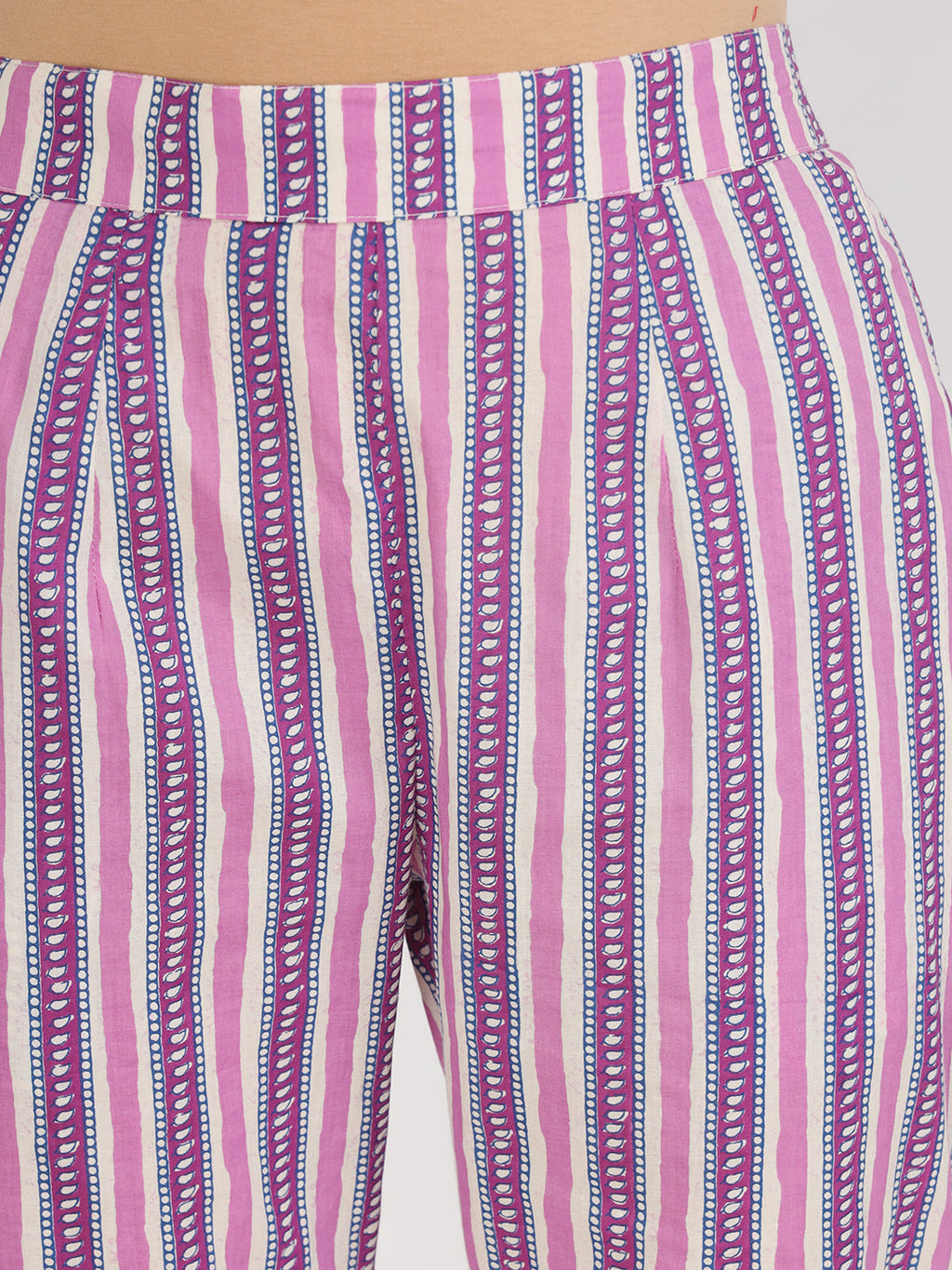 Divena Purple Floral Printed Straight Kurta Pant Set