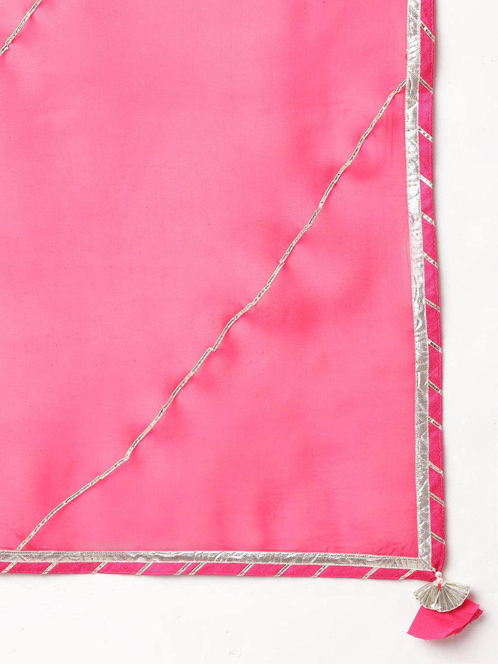 Divena Pink russian silk Hand embroidery Kurta Sharara with Organza dupatta