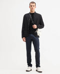 Rare Rabbit Men's Dratt Navy Cotton Plain Hawk Slim Fit Jeans