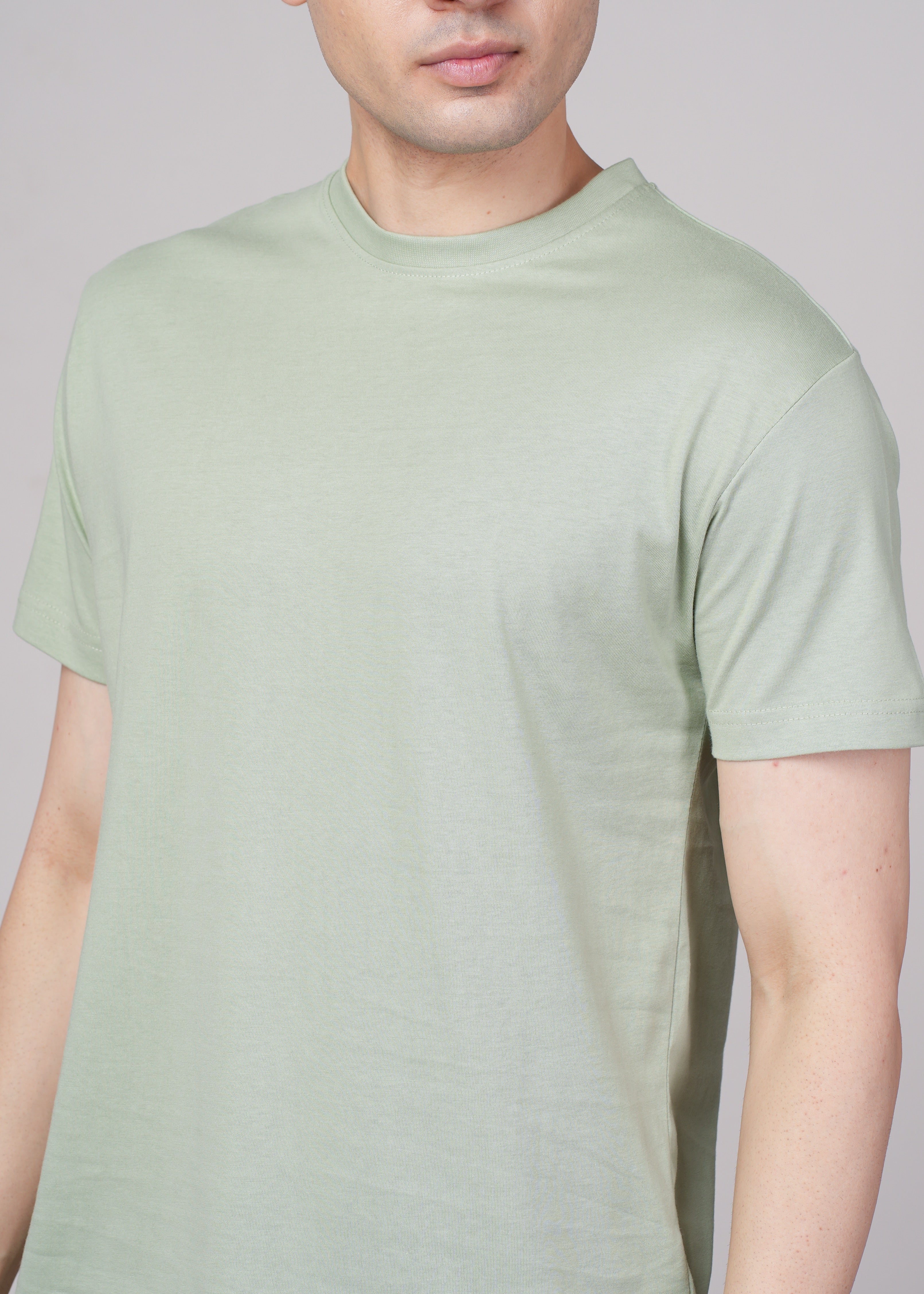 Men Teal Cotton Regular T-Shirt